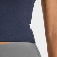 Cotton Fitted Mid Vest | True Blue