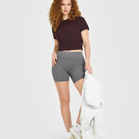Cotton Relaxed T-Shirt | Plum Brown