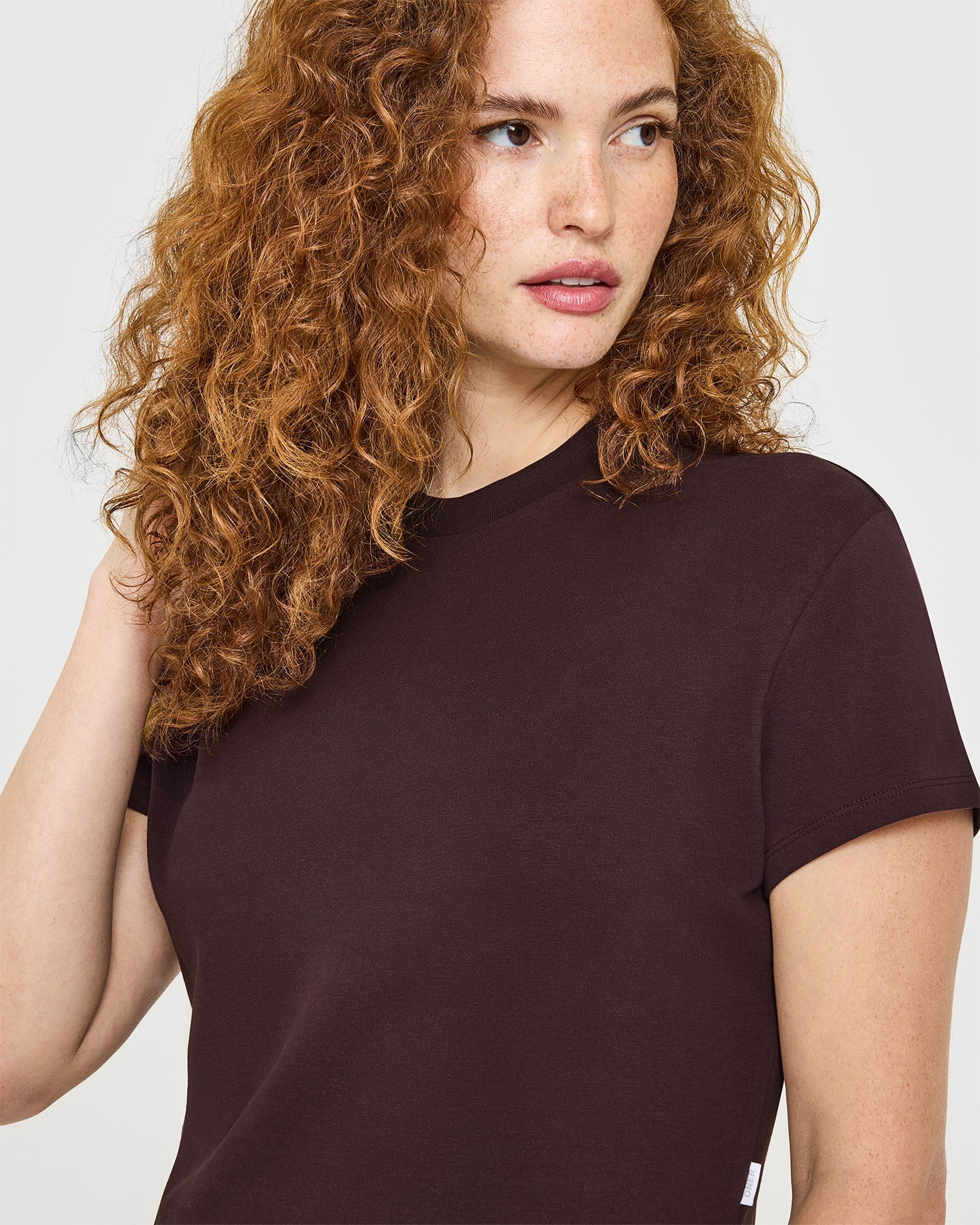 Cotton Relaxed T-Shirt | Plum Brown