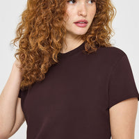 Cotton Relaxed T-Shirt | Plum Brown