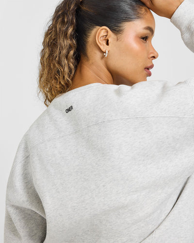 Foundations Oversized Sweatshirt | Light Grey Marl