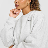 Foundations Oversized Sweatshirt | Light Grey Marl