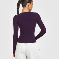 Mellowâ„¢ Soft Long Sleeve Top | Blackberry Purple