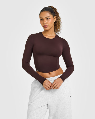 Mellow™ Soft Mid Long Sleeve Top | Plum Brown
