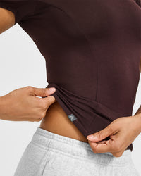 Mellowâ„¢ Soft Short Sleeve T-Shirt | Plum Brown