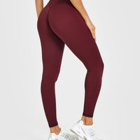 Unified Wrap Leggings White Logo | Rosewood