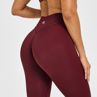 Unified Wrap Leggings White Logo | Rosewood
