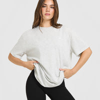 Classic Oversized Lightweight T-Shirt | Grey Marl