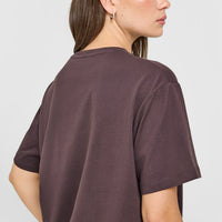 Classic Oversized Lightweight T-Shirt | Umber Brown