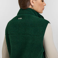 Fleece Gilet with Chest Pocket | Racing Green