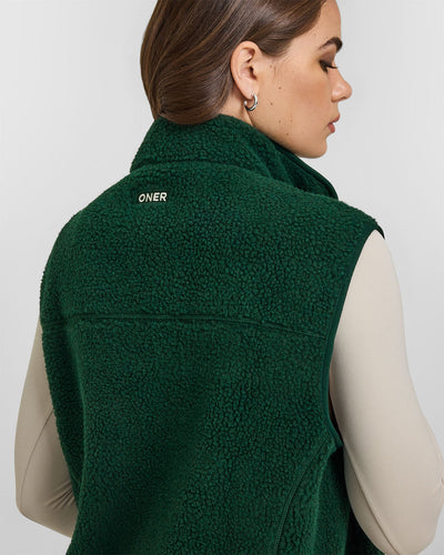 Fleece Gilet with Chest Pocket | Racing Green