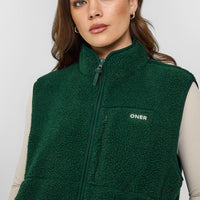Fleece Gilet with Chest Pocket | Racing Green