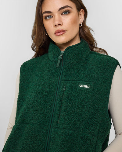 Fleece Gilet with Chest Pocket | Racing Green