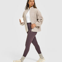 Fleece Jacket with Chest Pocket | Warm Sand