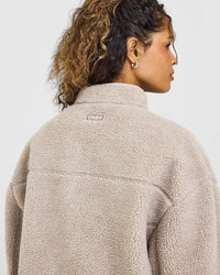Fleece Jacket with Chest Pocket | Warm Sand