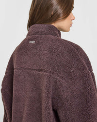 Fleece Jacket with Chest Pocket | Umber Brown