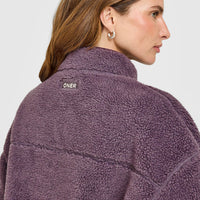 Fleece Jacket with Chest Pocket | Vintage Purple