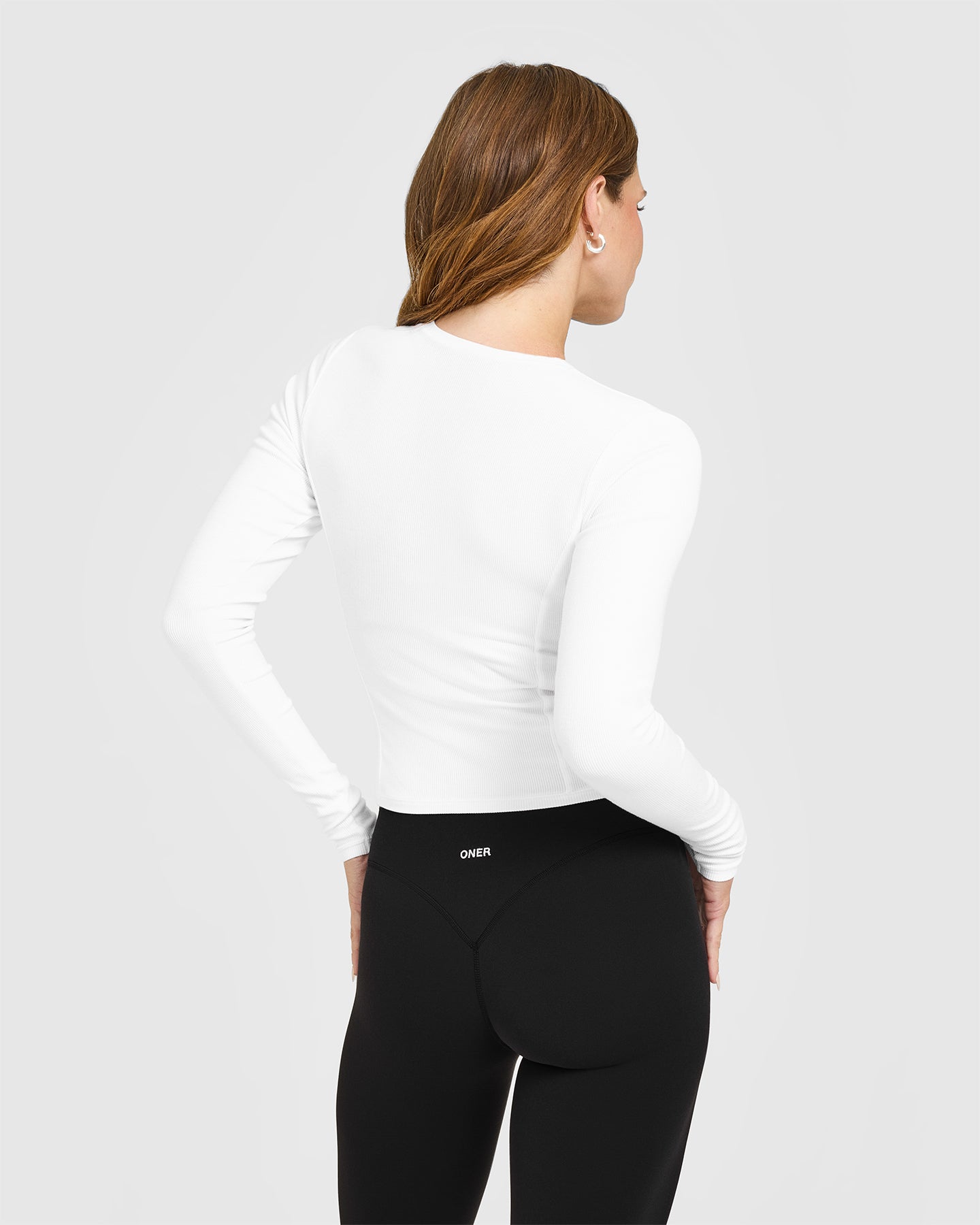 Mellow™ Rib Mid Long Sleeve Cardigan | White