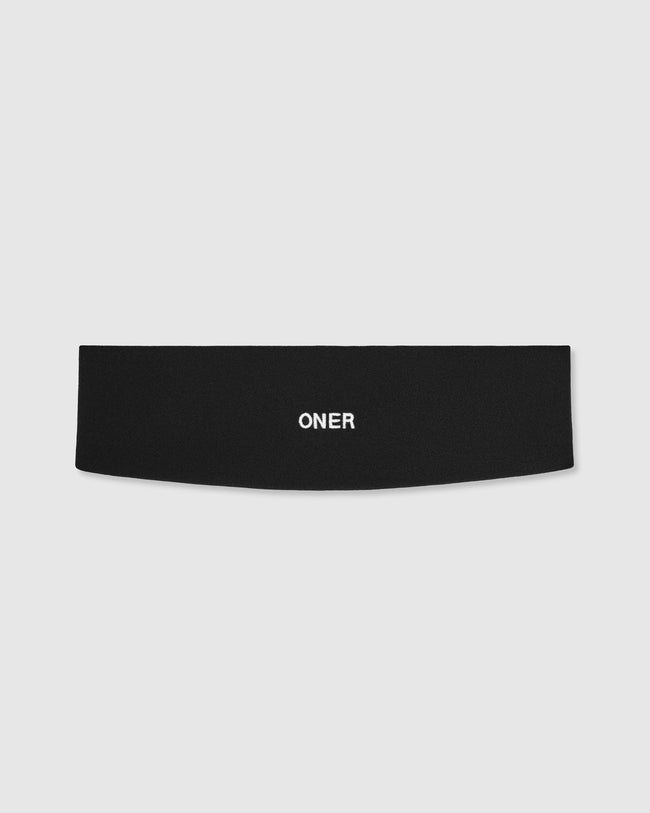 SoftMotion™ Headband with White Logo | Black