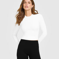 SoftMotion™ Long Sleeve Mid Top | White