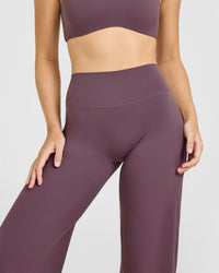 SoftMotion™ Straight Leg Bottoms with White Logo | Vintage Purple