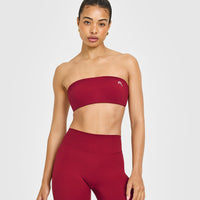 Unified Micro Bandeau Bralette | Ruby Red