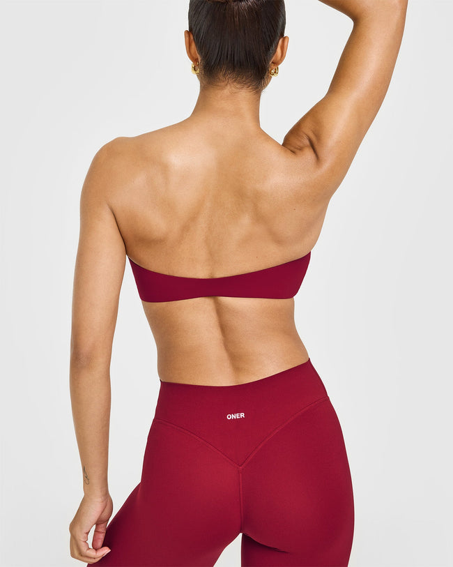 Unified Micro Bandeau Bralette | Ruby Red