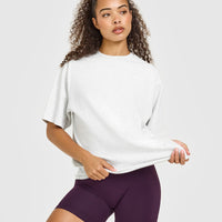 Oversized Oner Washed T-Shirt | Light Grey Marl