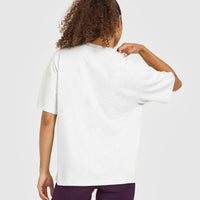 Oversized Oner Washed T-Shirt | Light Grey Marl