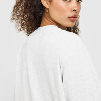 Oversized Oner Washed T-Shirt | Light Grey Marl