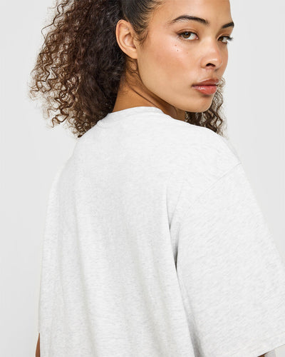 Oversized Oner Washed T-Shirt | Light Grey Marl