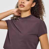 Cotton Relaxed T-Shirt | Umber Brown