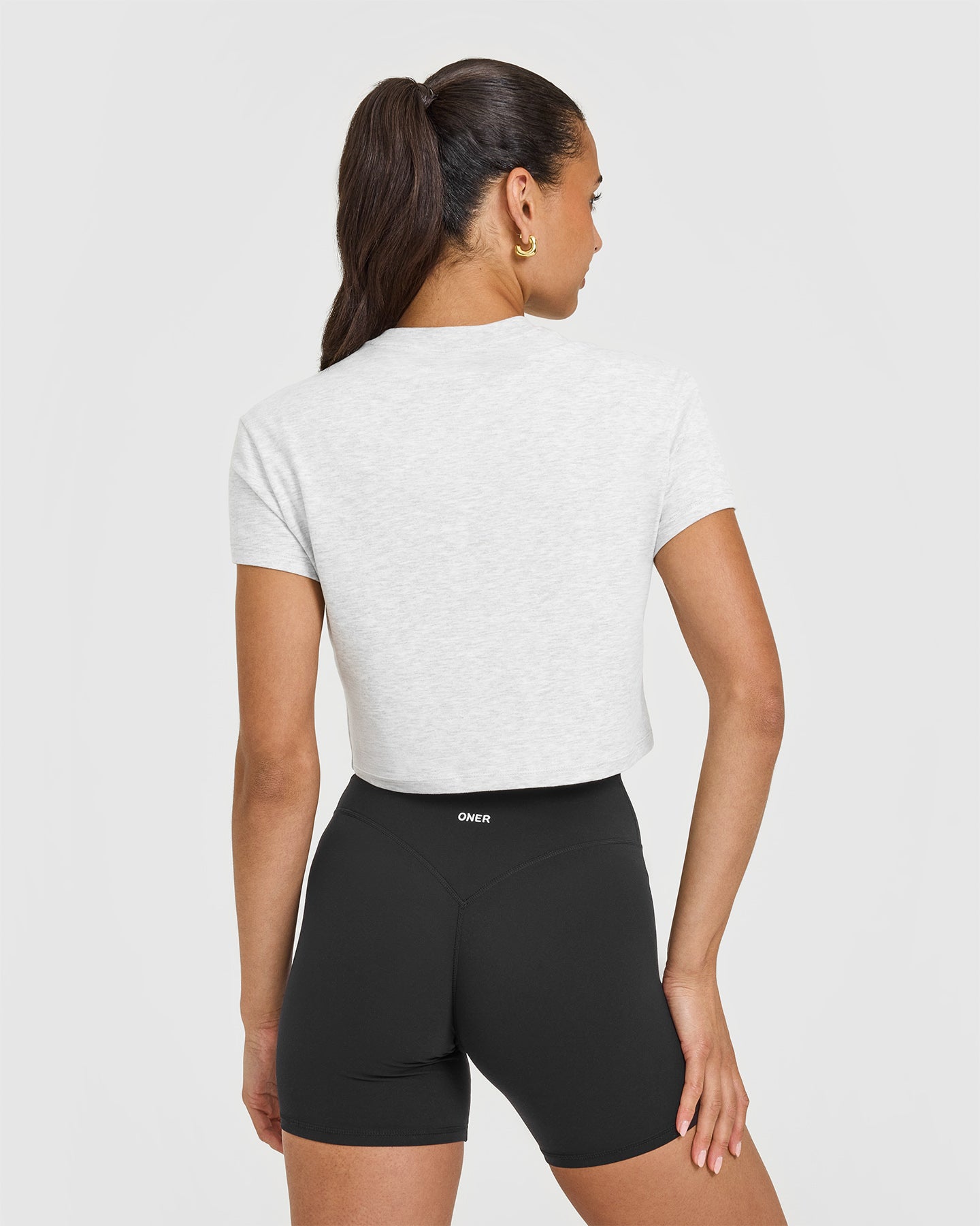 Cotton Relaxed T-Shirt | Light Grey Marl