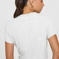 Cotton Relaxed T-Shirt | Light Grey Marl