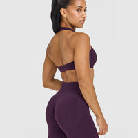 EasyLift™ Halter Bralette | Blackberry Purple