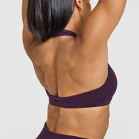EasyLift™ Halter Bralette | Blackberry Purple