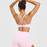 EasyLift™ High Neck Sports Bra | Chalk Pink