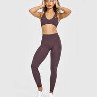 Unified High Waisted Leggings | Dark Umber Brown
