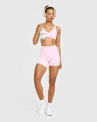 Unified High Waisted Shorts 6" | Chalk Pink