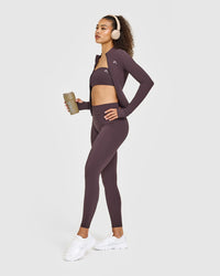 Unified Micro Bandeau Bralette | Dark Umber Brown