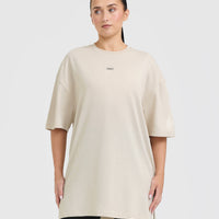 Raising The Bar Graphic Longline T-Shirt | Sand