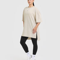 Raising The Bar Graphic Longline T-Shirt | Sand