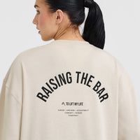 Raising The Bar Graphic Longline T-Shirt | Sand