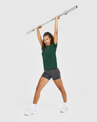 Go To Seamless Loose Top | Racing Green
