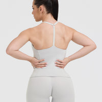 Timeless Square Neck Vest | Light Grey