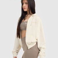 Raw Lounge Oversized Zip Hoodie | Off White