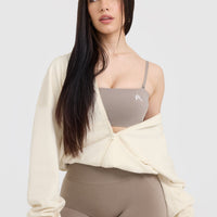 Raw Lounge Oversized Zip Hoodie | Off White