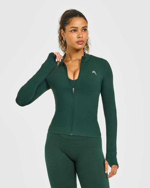 Oner Modal Unified Jacket White Logo | Racing Green