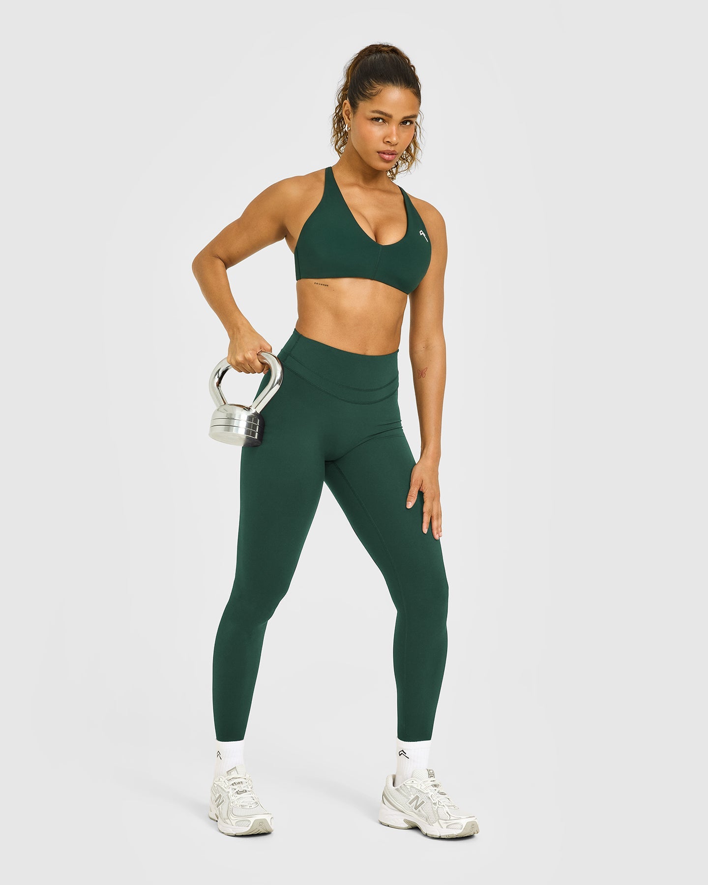 Unified Micro Bralette White Logo | Racing Green