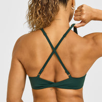 Unified Micro Bralette White Logo | Racing Green